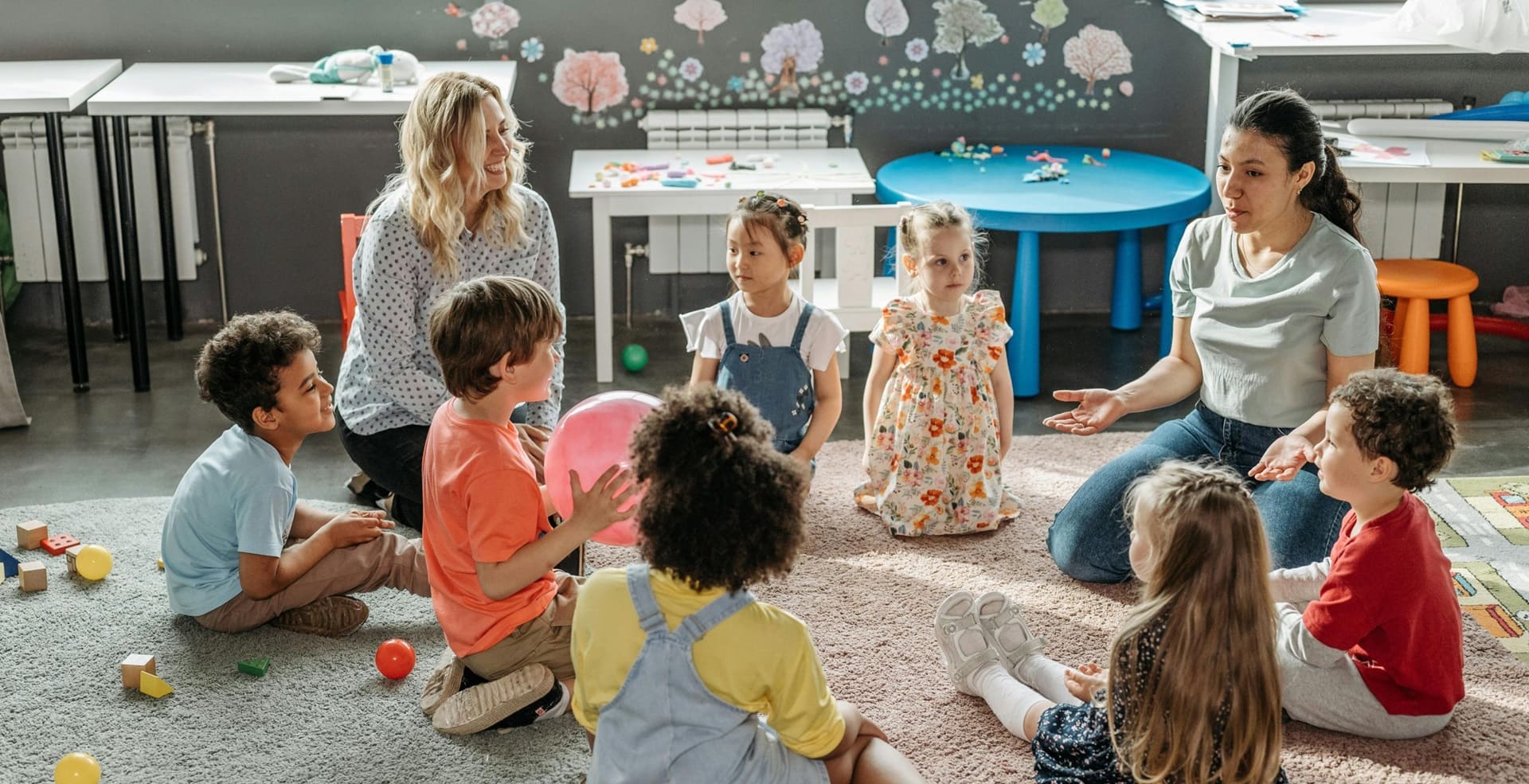 Temporäres Stockfoto eines Kindergartens